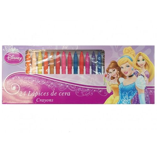 24 crayons de couleurs princesse