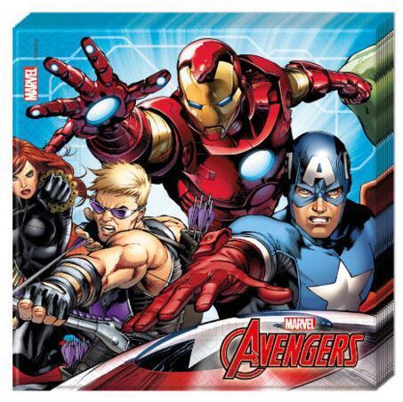 20 servilletas papel Avengers 33cm