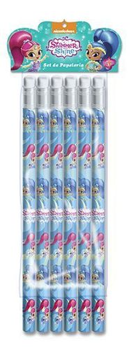 6 crayons gomme Shimmer Shine