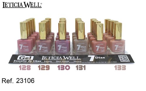 nail polish 7 days efect gel (0,55€/pcs) PACK 24 LETICIA WELL