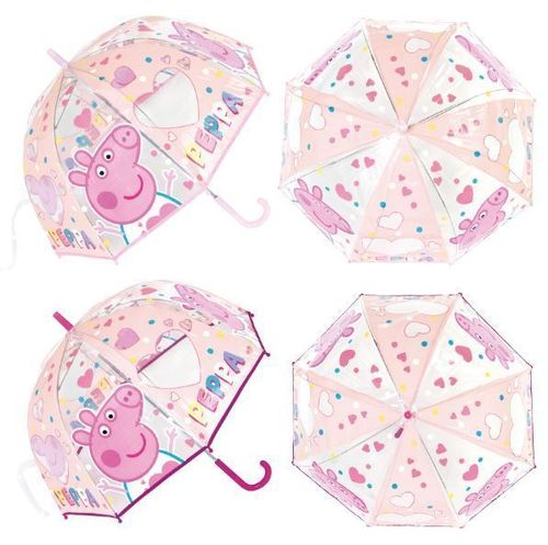 paraguas transparente Peppa Pig 48cm