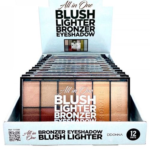 PALETTE OMBRE À PAUPIERES ALL IN ONE(1.49€ UNITE) PACK 12 D'DONNA