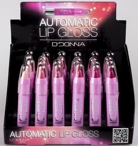 LIPGLOSS AUTOMATIC 6 COLORES (0.50€ UNIDAD)PACK 24 D'DONNA