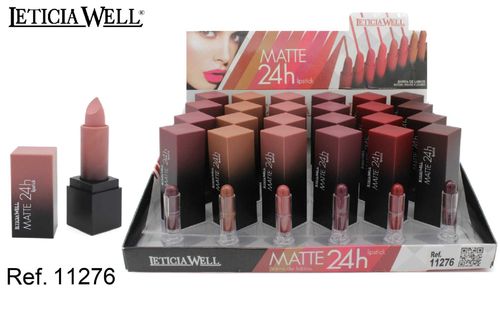 LIPSTICK MATTE 24H. (0.75€ UNIDAD) PACK 24 LETICIA WELL