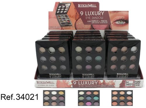 EYESHADOW 9 COLORES (0.60€ UNIDAD) PACK 18 LETICIA WELL