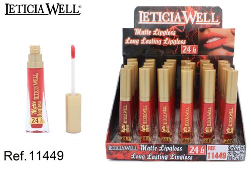 LIPGLOSS MATTE LONG LASTING 24H(0.65€ UNIDAD)PACK 24 LETICIA WELL