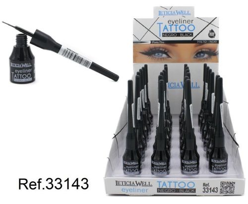 EYELINER TATTOO NOIR (0,55 € UNITÉ) PACK 24 LETICIA WELL