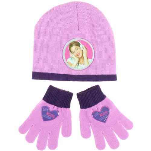 hat gloves violetta lila