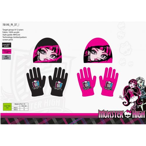 gorro guantes Monster high