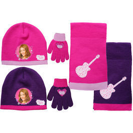 Ensemble, Echarpe, bonnet et gants violetta