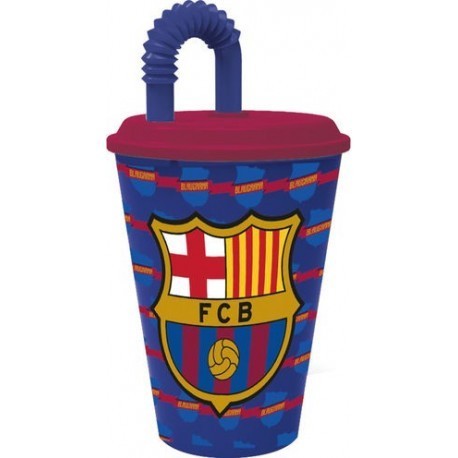 cup with straw FC Barcelona