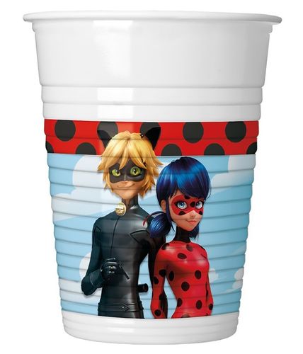 8 plastic cup Ladybug 200ml