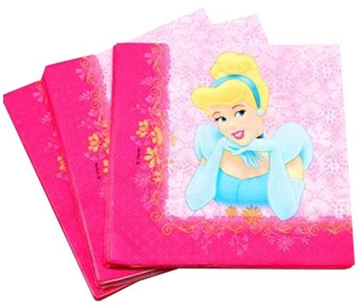 20 serviettes en papier Princesse 33 cm