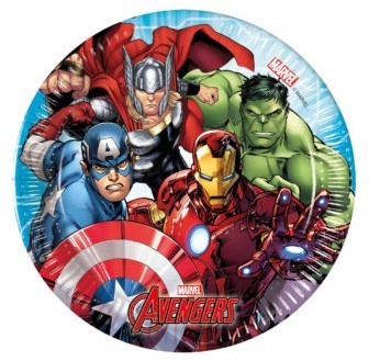 6 platos papel Avengers 19,50cm