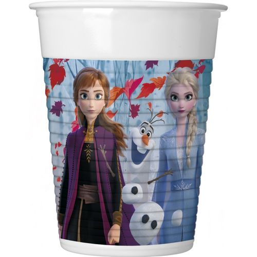 8 vasos plastico Frozen 200ml