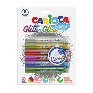 6 glitter glue Carioca 10,50ml