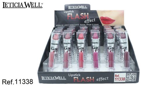 LIPSTICK EFFET FLASH 6 COLORES(0.50€UNIDAD) PACK 24 LETICIA WELL