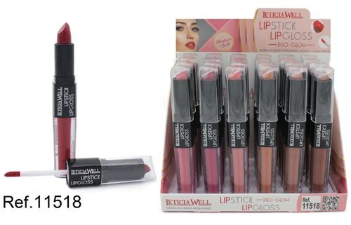 LIPSTICK / LIPGLOSS(0.89€ UNIDAD) PACK 24 LETICIA WELL