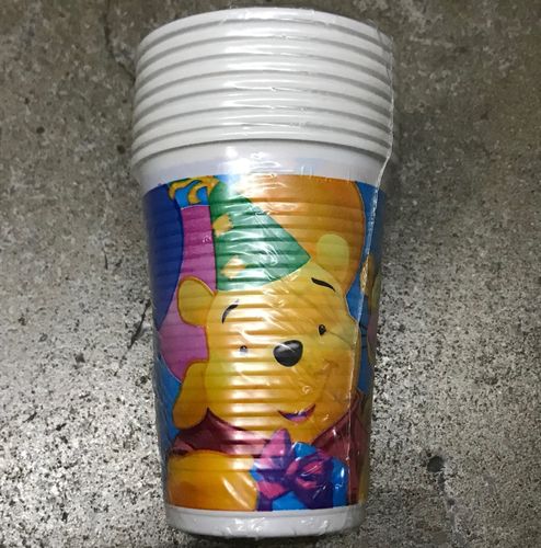 10 vasos plastico Winnie 200ml