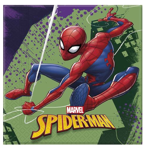 20 paper napkins Spiderman 33 cm