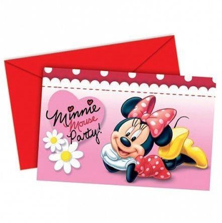 6 invitations Minnie