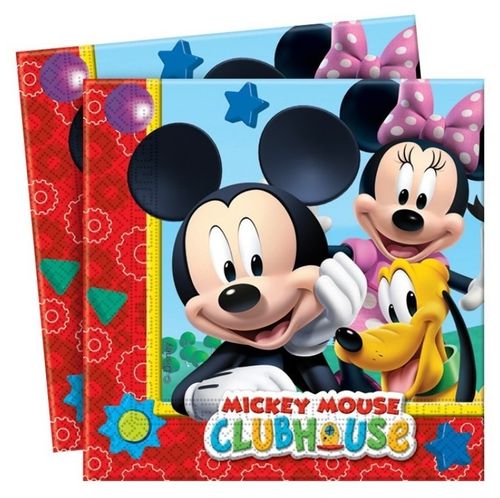 20 serviettes en papier Mickey 33cm