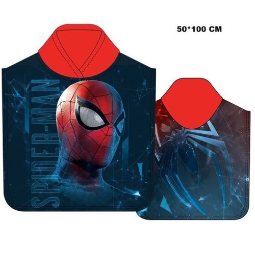 poncho polyester Spiderman 50x100cm