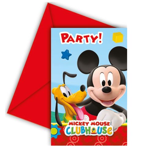 6 invitaciones Mickey