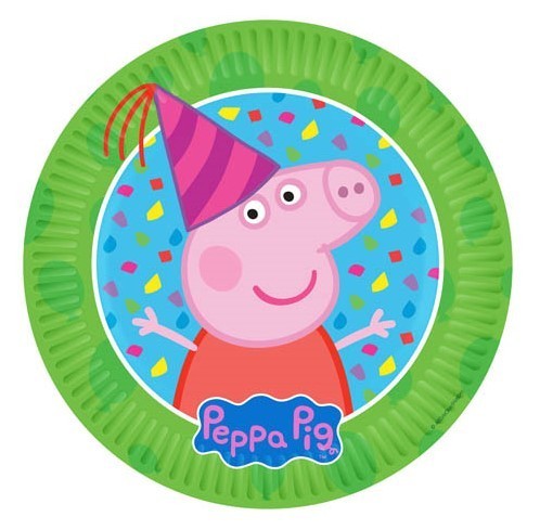 8 plate paper Peppa pig 18cm