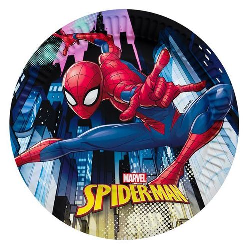 6 paper plates Spiderman 19,50cm
