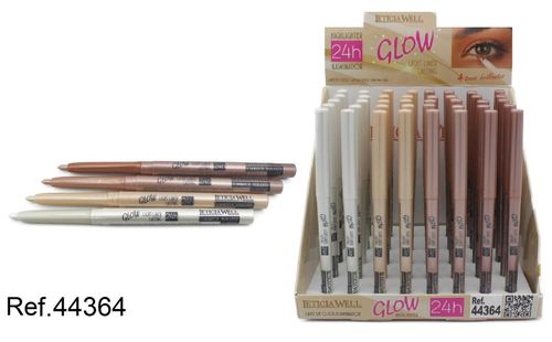 CRAYON HIGHLIGHTER YEUX 12.5CM.(0,55€ UNITÉ) PACK 40 LETICIA WELL